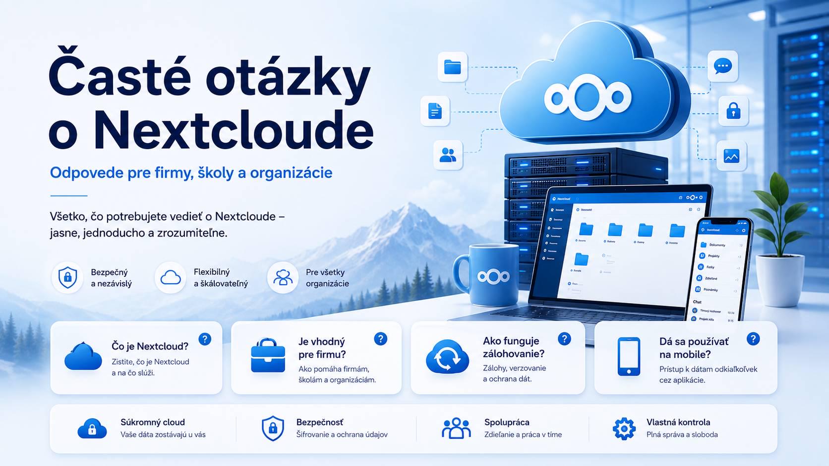 Časté otázky o Nextcloude pre firmy, školy a organizácie