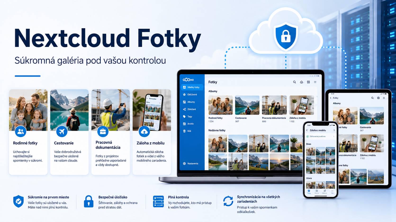 Nextcloud Fotky ako súkromná galéria fotografií vo vlastnom cloude