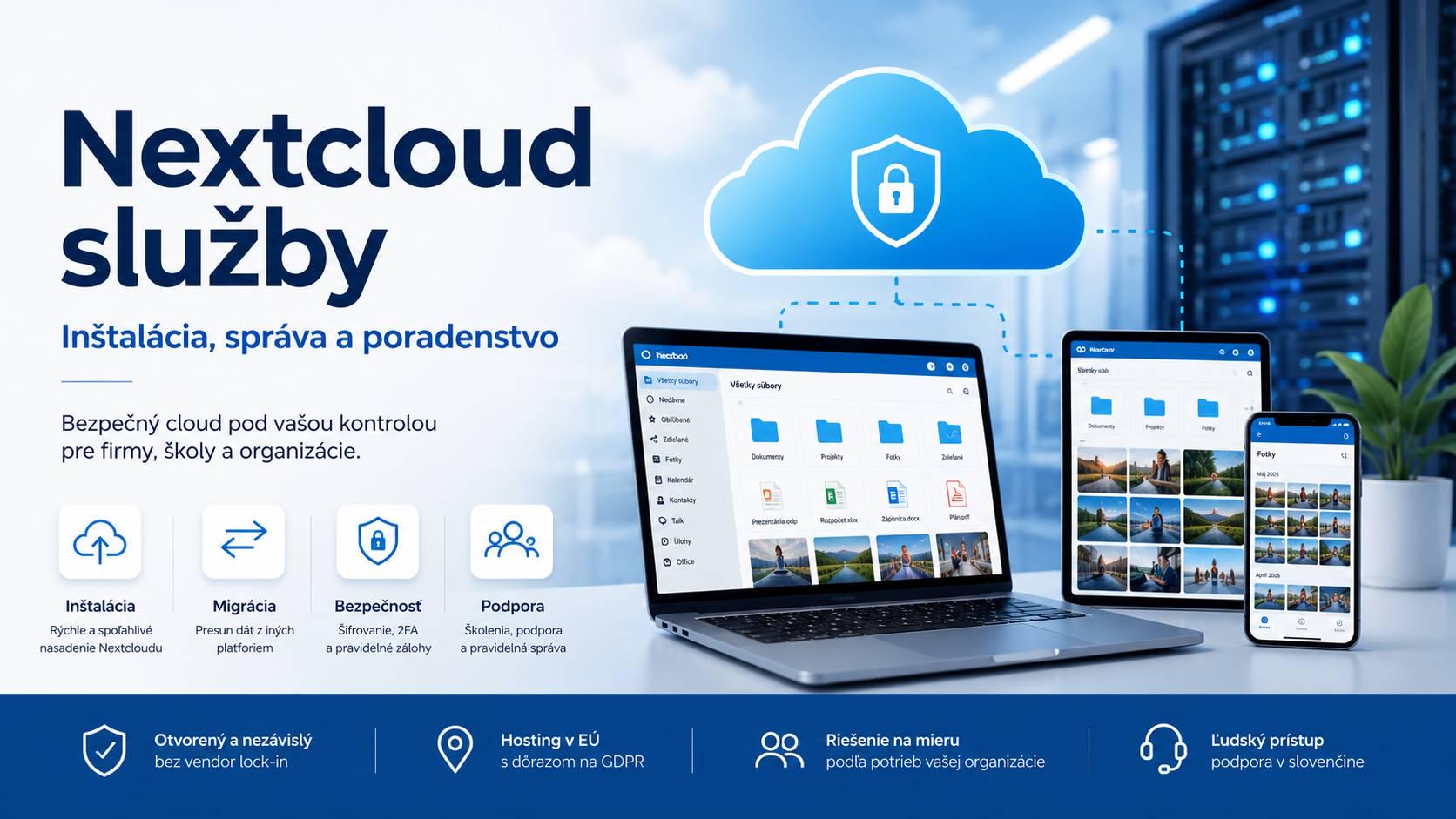 Nextcloud služby, inštalácia, správa a poradenstvo